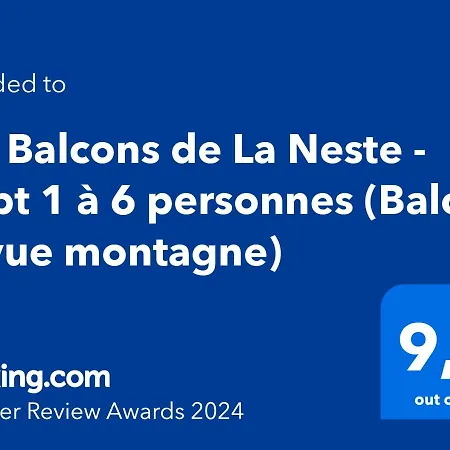 Appartement Les Balcons De La Neste - Appt 1 A 6 Personnes *